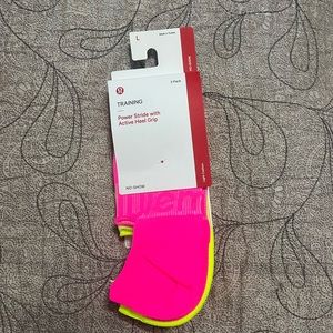 Lululemon Power Stride Sock with Active Heel Grip 3 Pack NWT